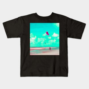 Lonely Kite Beach No. 2 Kids T-Shirt